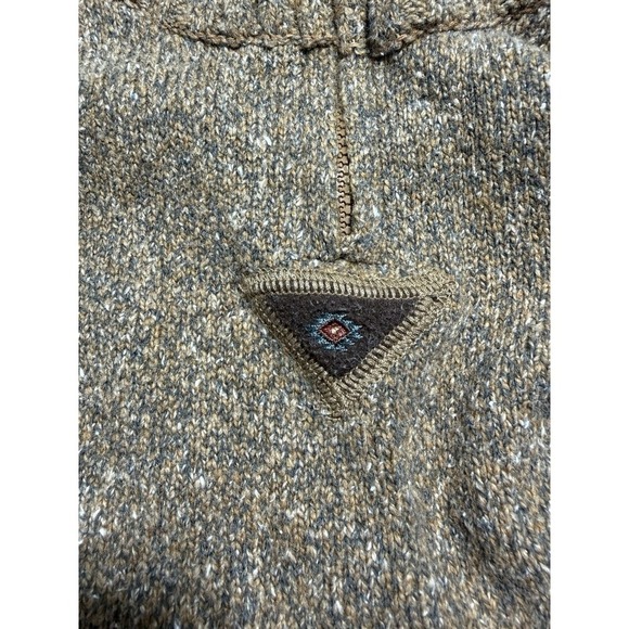Woolrich Pullover 1/4 Zip Sweater Long Sleeve Brown Women's M Pony Vintage Cozy - Picture 8 of 11